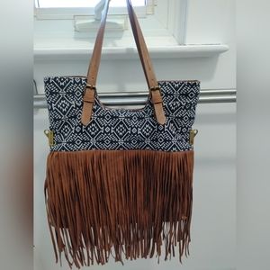 Bohemian country look madden girl fringe purse bag